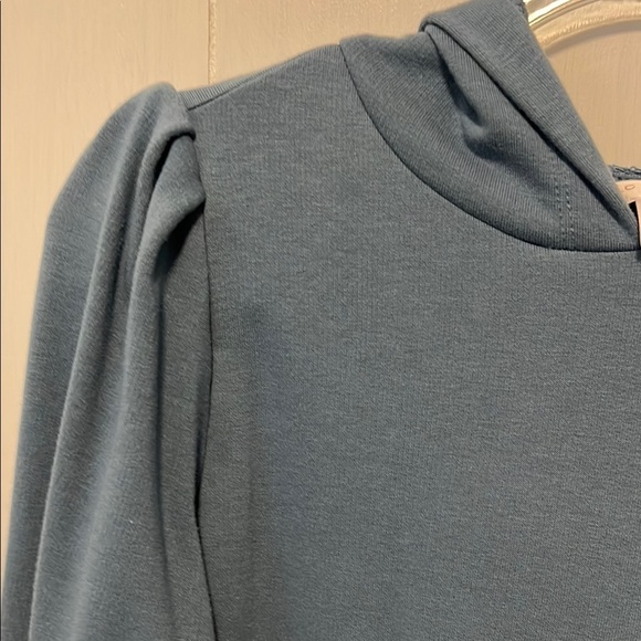 LC Lauren Conrad Puff Sleeve Hooded Shirt - Picture 5 of 7